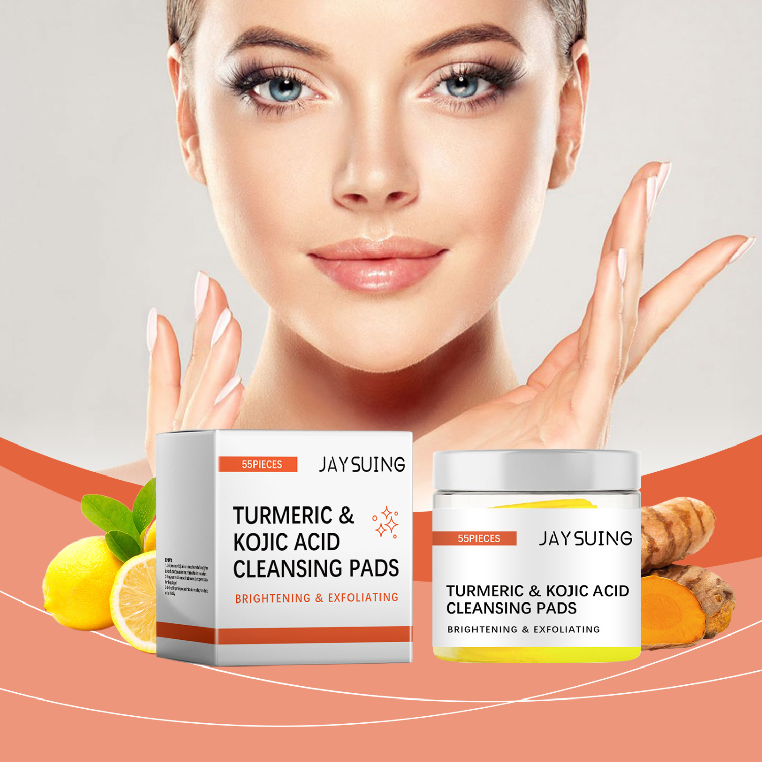 Jaysuing Turmeric And Kojic Acid Cleansing Pads 1