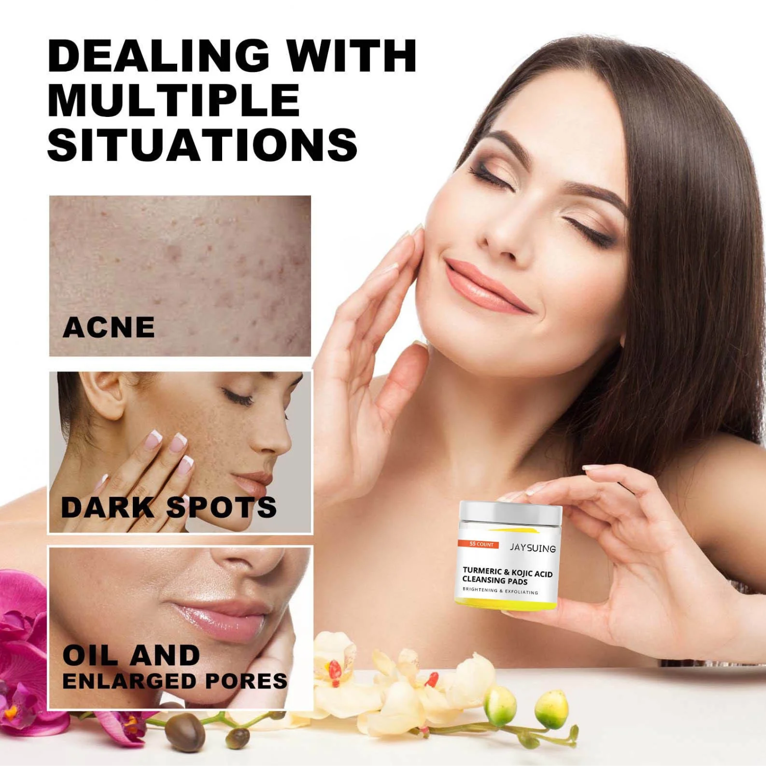 Jaysuing Turmeric And Kojic Acid Cleansing Pads 6 (1)